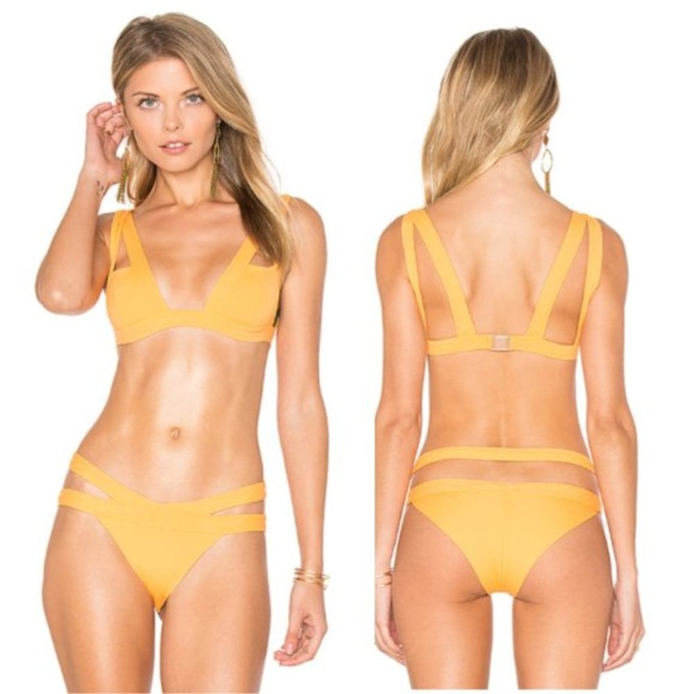 New KOPPER & ZINK Mango Sexy Cutout Bikini Top XS - Picture 3 of 8